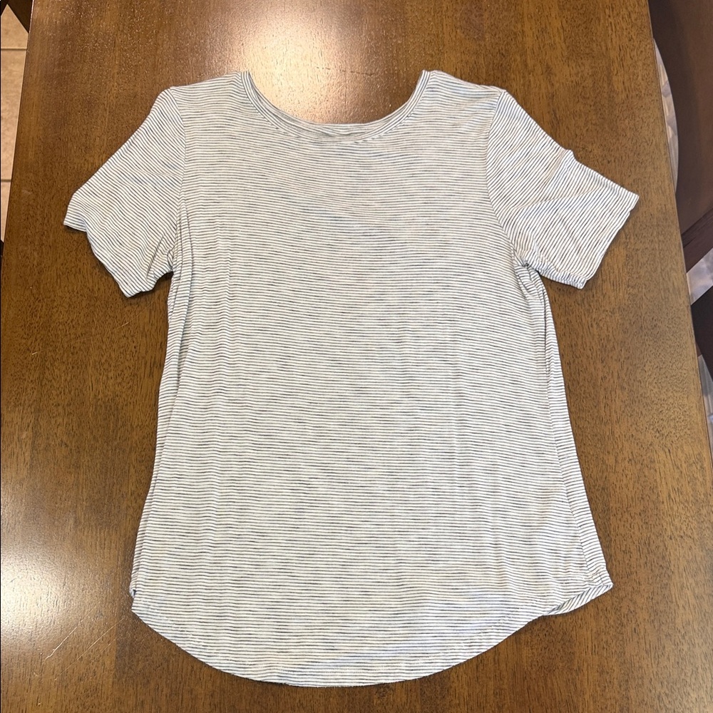 Old Navy Women's Short Sleeve Striped Tee - Gray